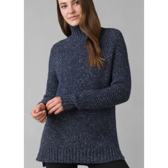 Prana Sweaters - NWT prAna Ibid Knit Sweater Tunic Blue Mockneck XS